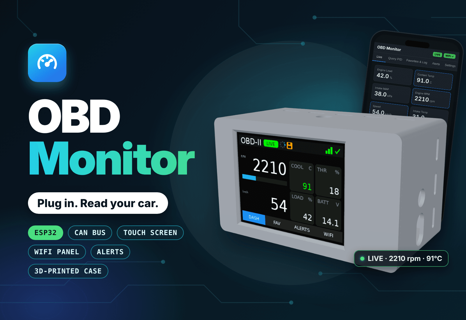 OBD Monitor: ESP32 Car Dashboard