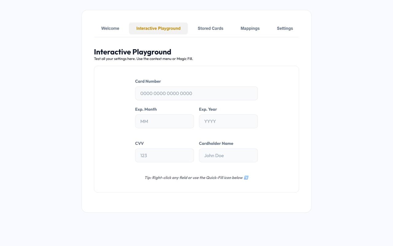Auto Credit Card Filler screenshot 3