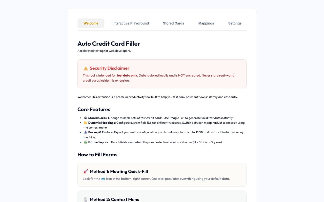 Auto Credit Card Filler screenshot 2