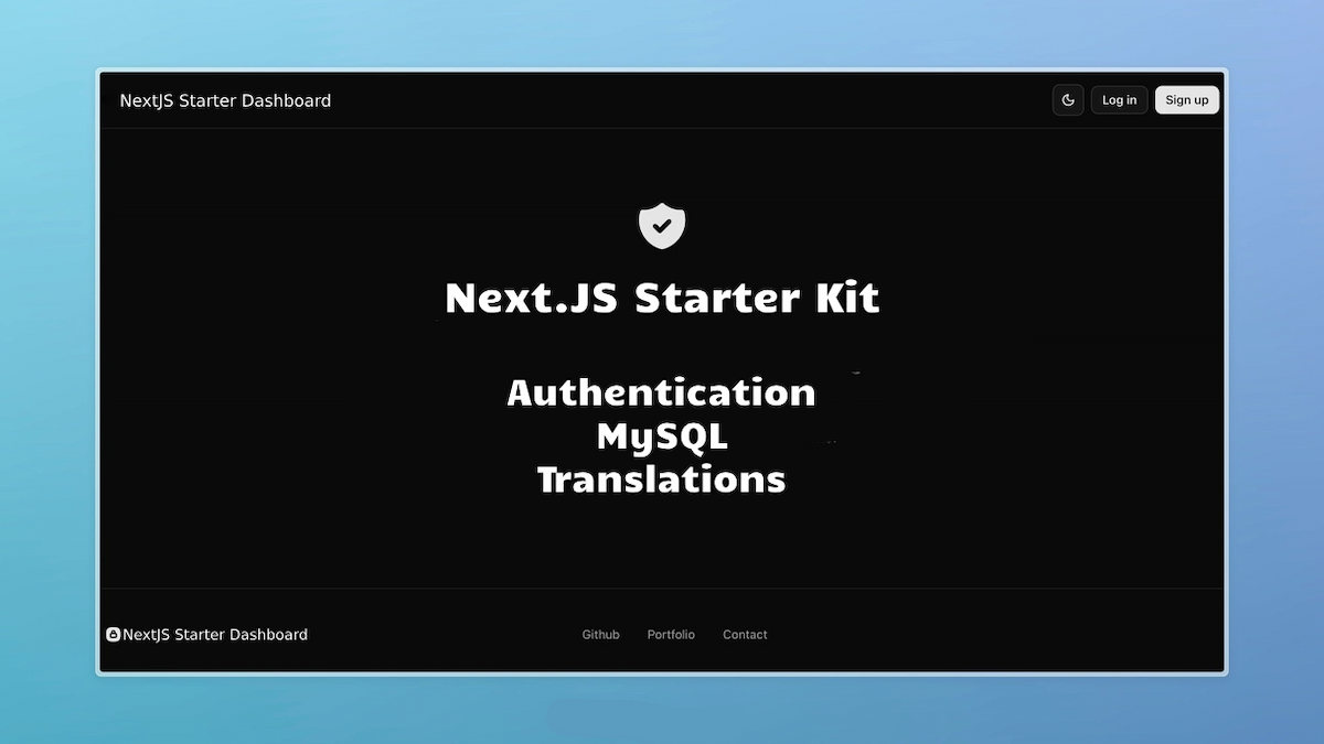 NextJS Starter Dashboard
