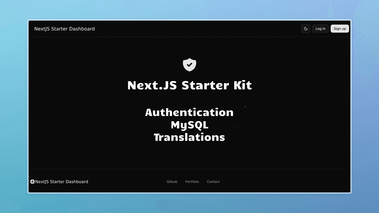 NextJS Starter Dashboard
