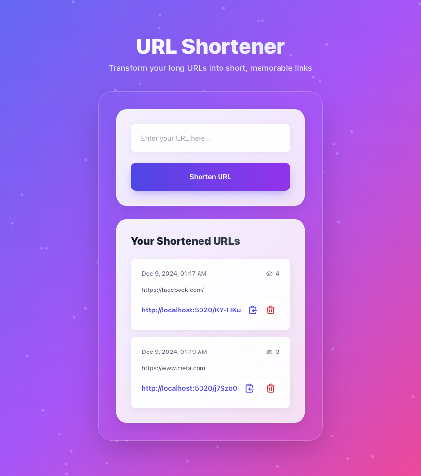 Glassify URL Shortener