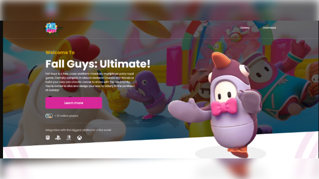 React.js Fall Guys Landing Page